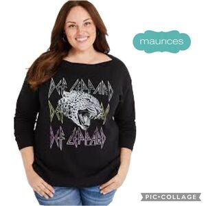 Plus Size Def Leppard Graphic Sweatshirt size XXL